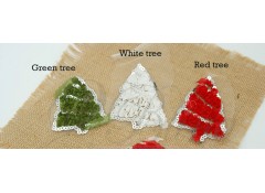 Christmas Tree Silver Sequin, Pack of 2,  MEDIUM size